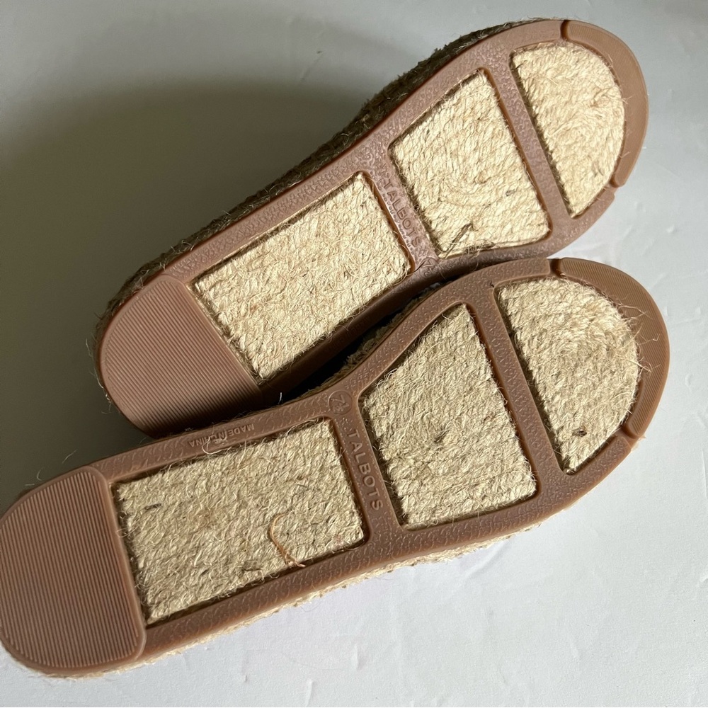 Talbots Cinched Espadrilles Women's 7.5 Floral Loafers - Purple and Cream Shoes - Picture 11 of 11